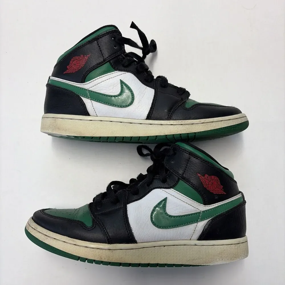Size 5.5- Air Jordan 1 Mid Pine Green